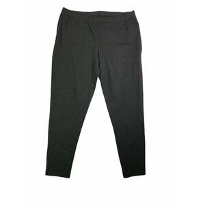 Hanes Womens Black Elastic Waist Pull On Stretch Activewear Pants‎ Size XL
